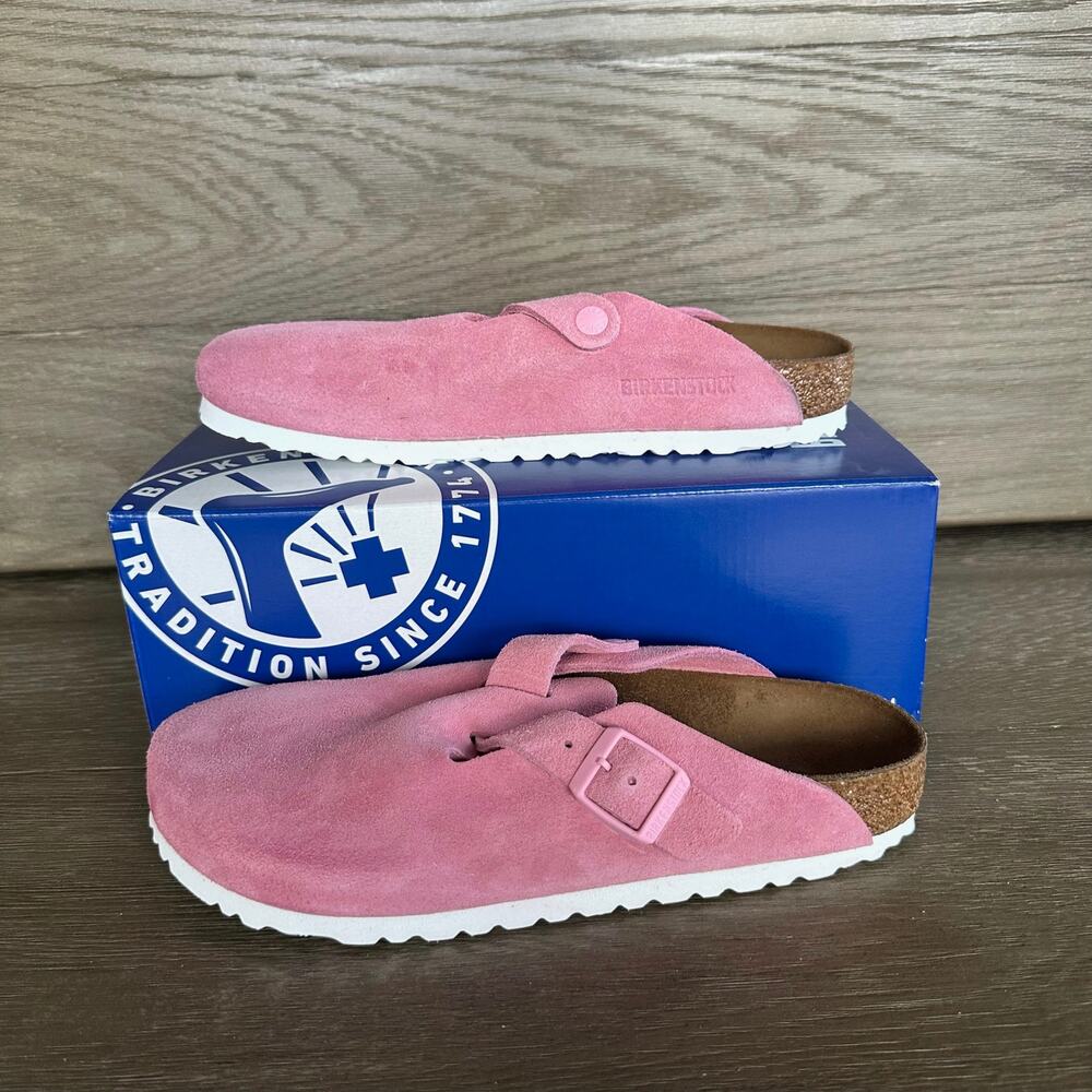 Birkenstock 41 Narrow Fit Boston Clogs Bubblegum Candy Pink Barbie New